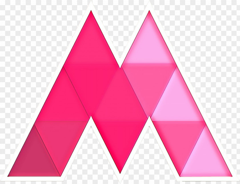 Logo Magenta Pink Triangle Line PNG