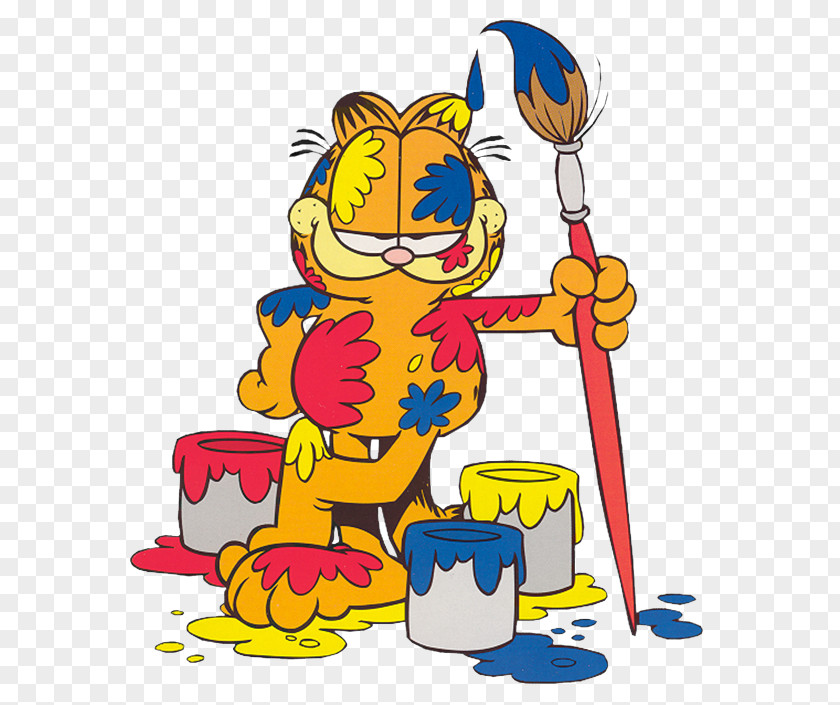 Painting Odie Garfield Art Clip PNG