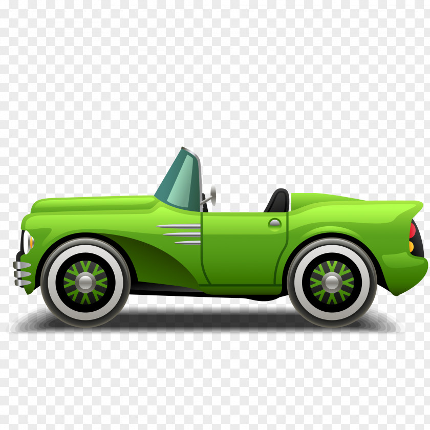 Vector Cartoon Green Car Sudha Cars Museum Sports PNG