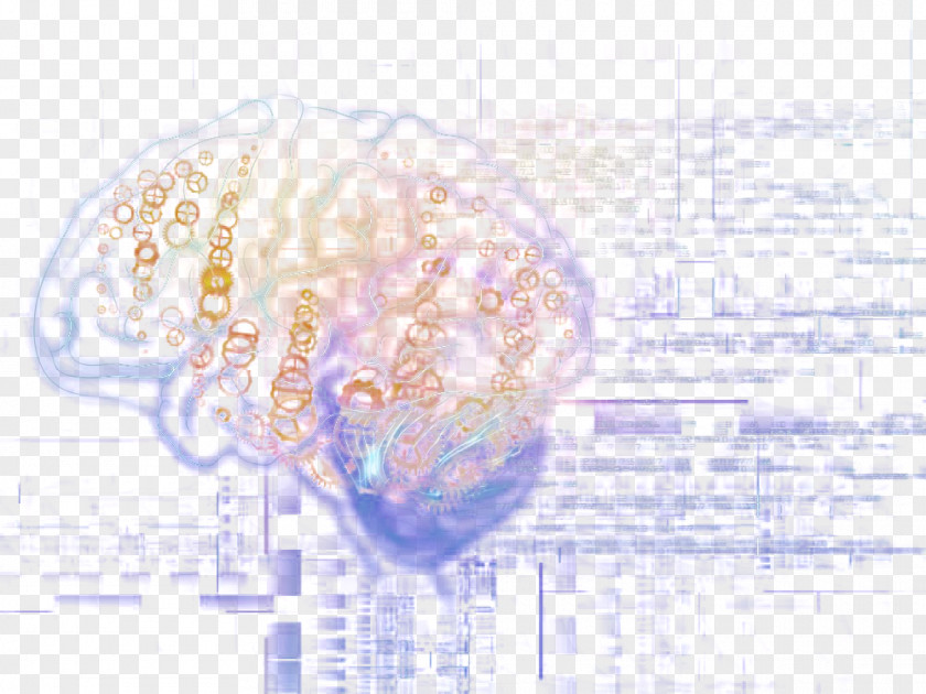 Creative Digital Technology Background Brain Blue Organism Sphere Font PNG