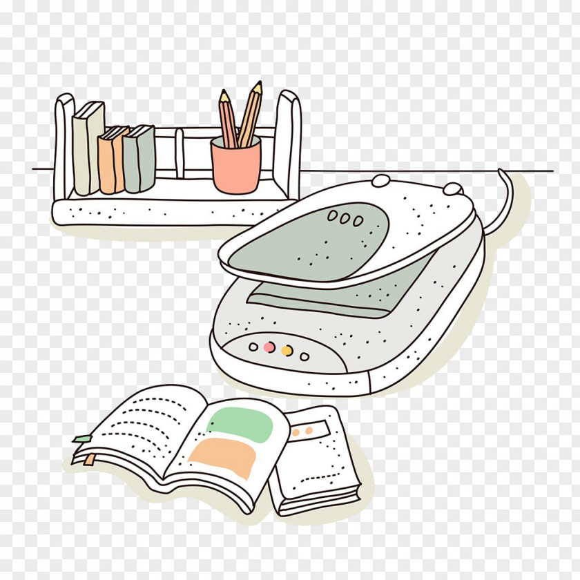 Hand-painted School Supplies Clip Art PNG