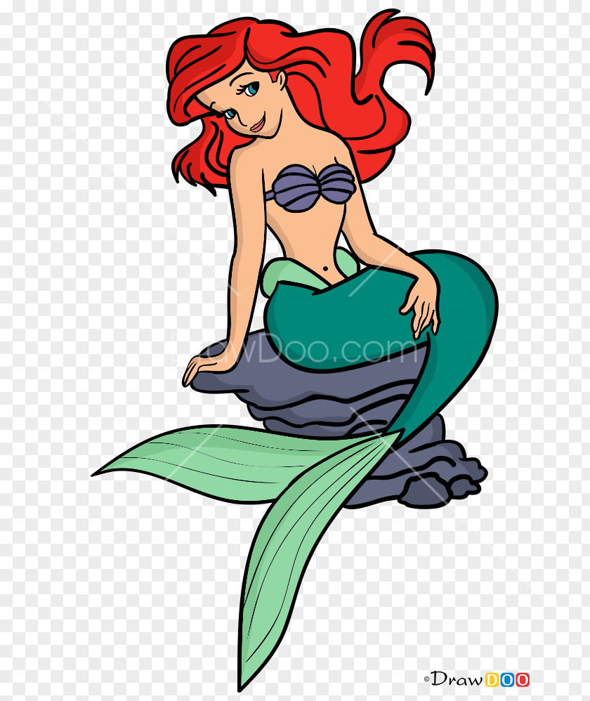 Mermaid Ariel Drawing Illustration Draw So Cute PNG