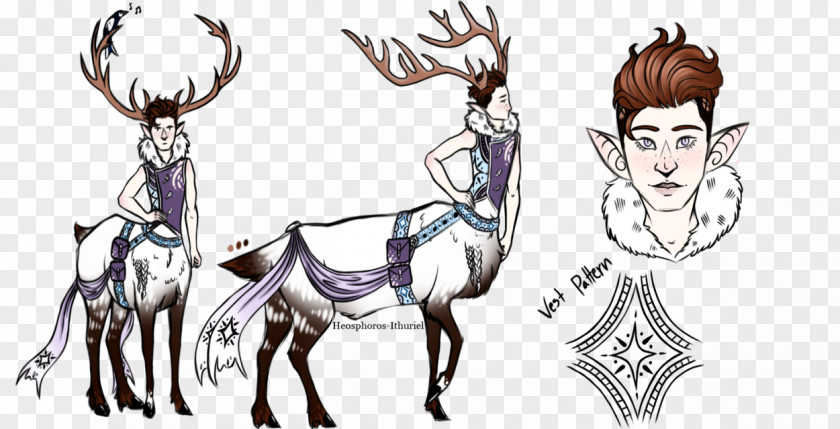 Reindeer Horse Sketch PNG