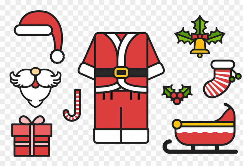 Santa Claus Dress Up Christmas Clip Art PNG