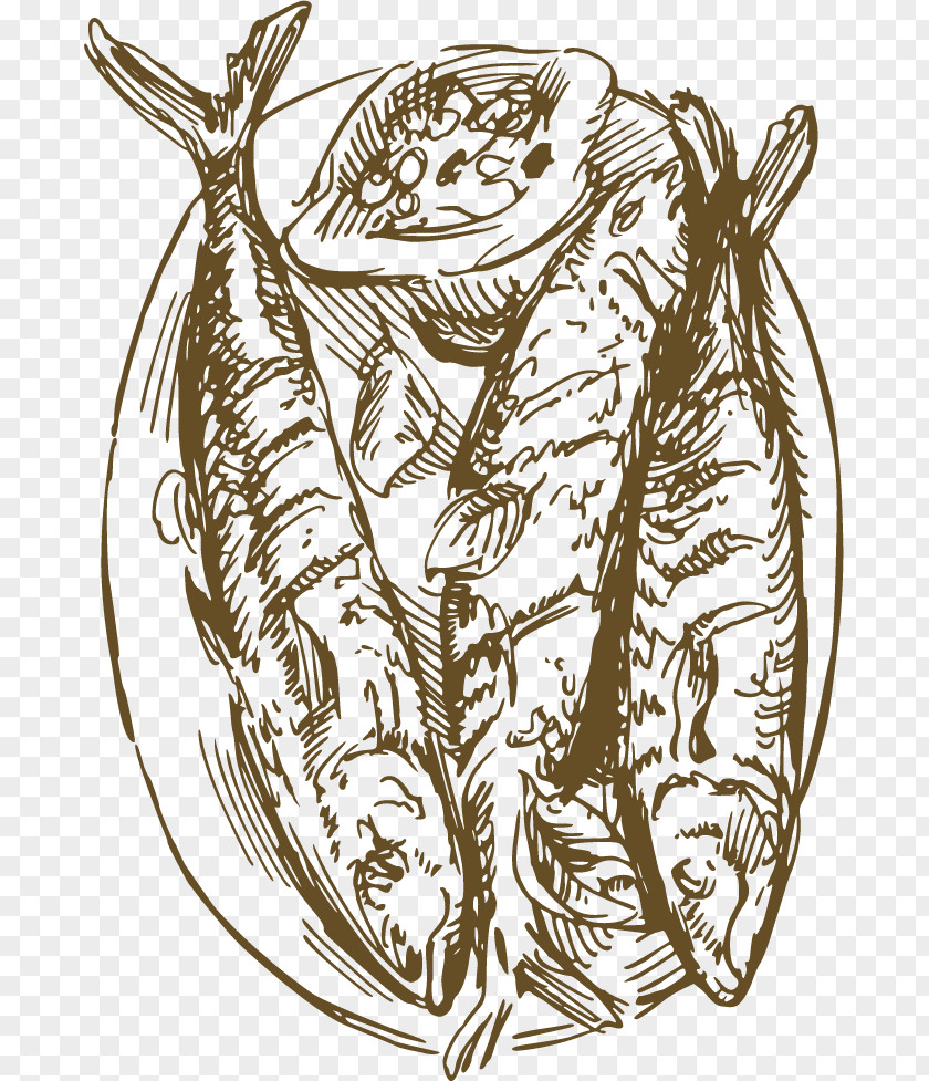 Sketch Fish Drawing Food Royalty-free Illustration PNG