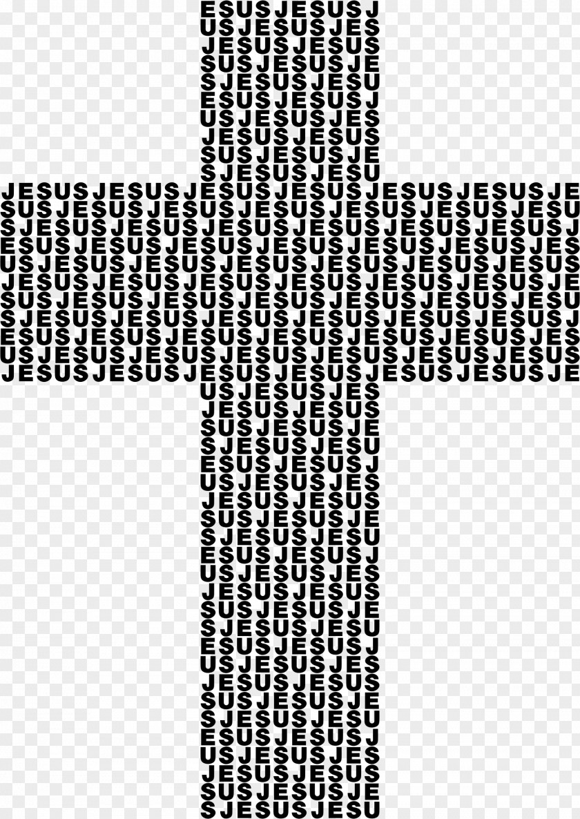 Christian Cross Typography Clip Art PNG