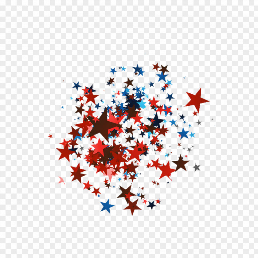 Colorful Decorative Design Stars PNG