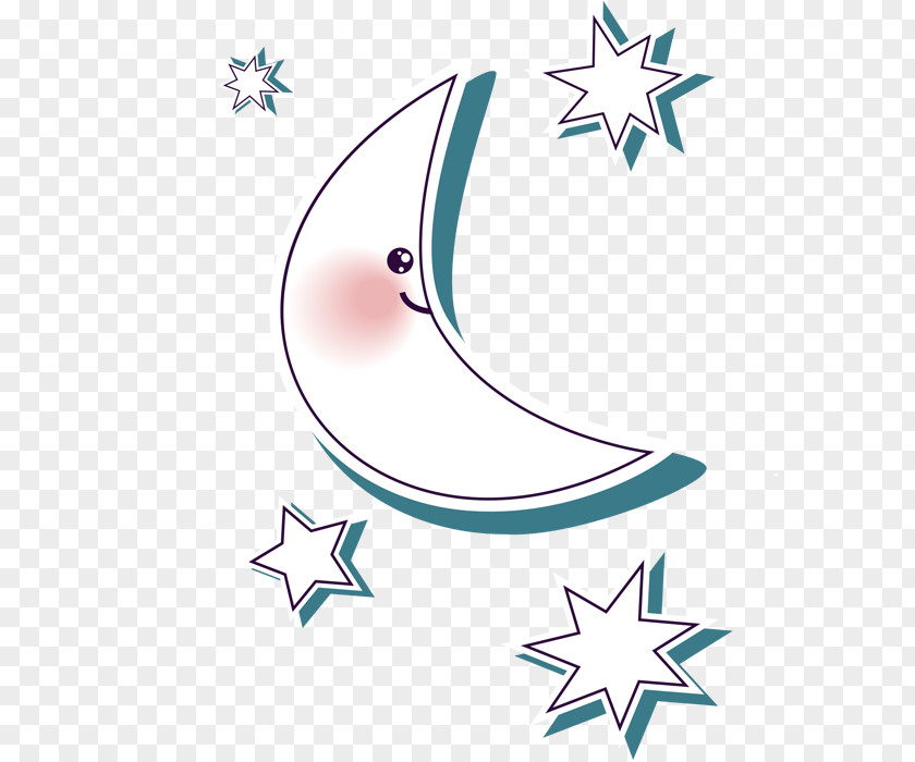 The Moon And Stars Clip Art PNG