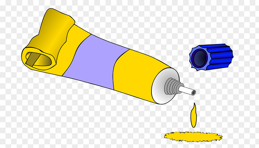 Yellow Paint Roller Cylinder PNG