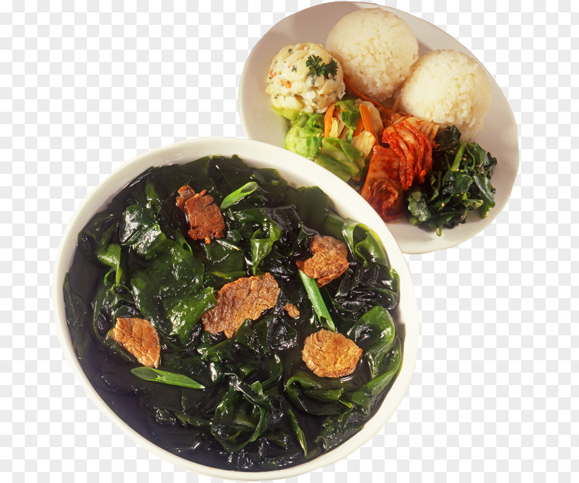 Letinous Edodes Seaweed Soup Leaf Vegetable Barbecue Chicken Galbi Korean Cuisine PNG