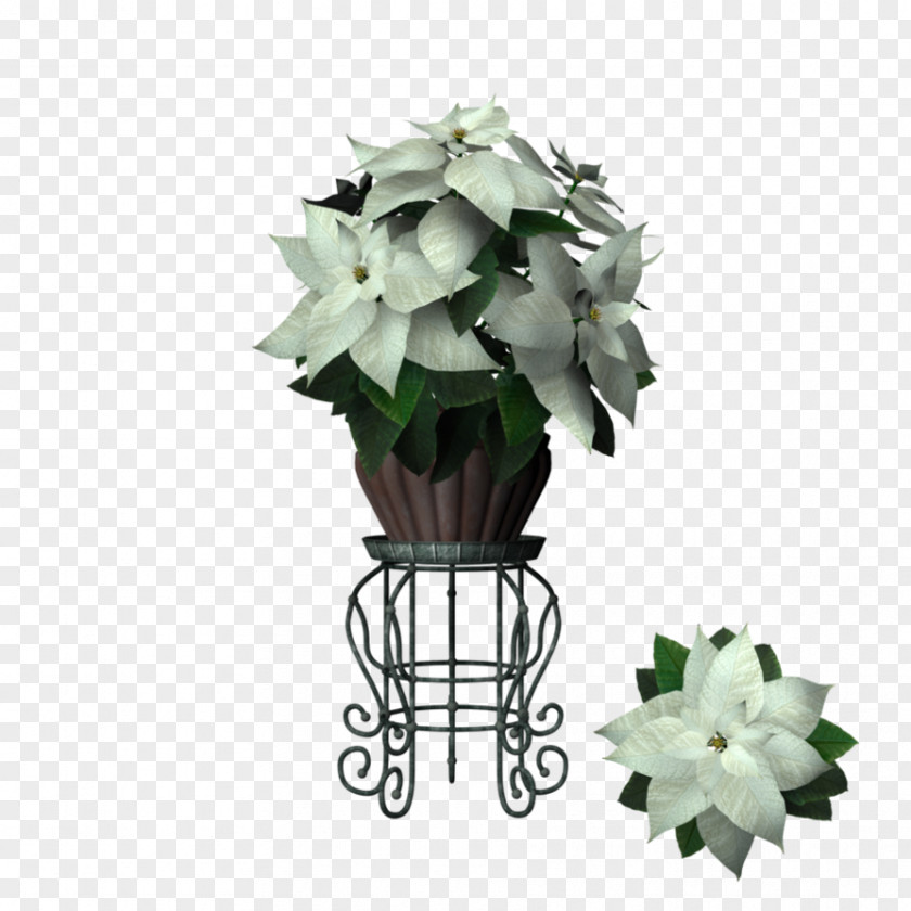 Marijuana Leaf Border Flowerpot Floral Design Poinsettia PNG