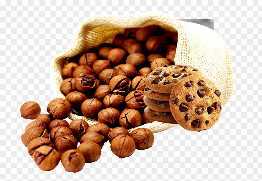 A Bunch Of Snacks And Cookies Chocolate Chip Cookie Hazelnut Snack PNG