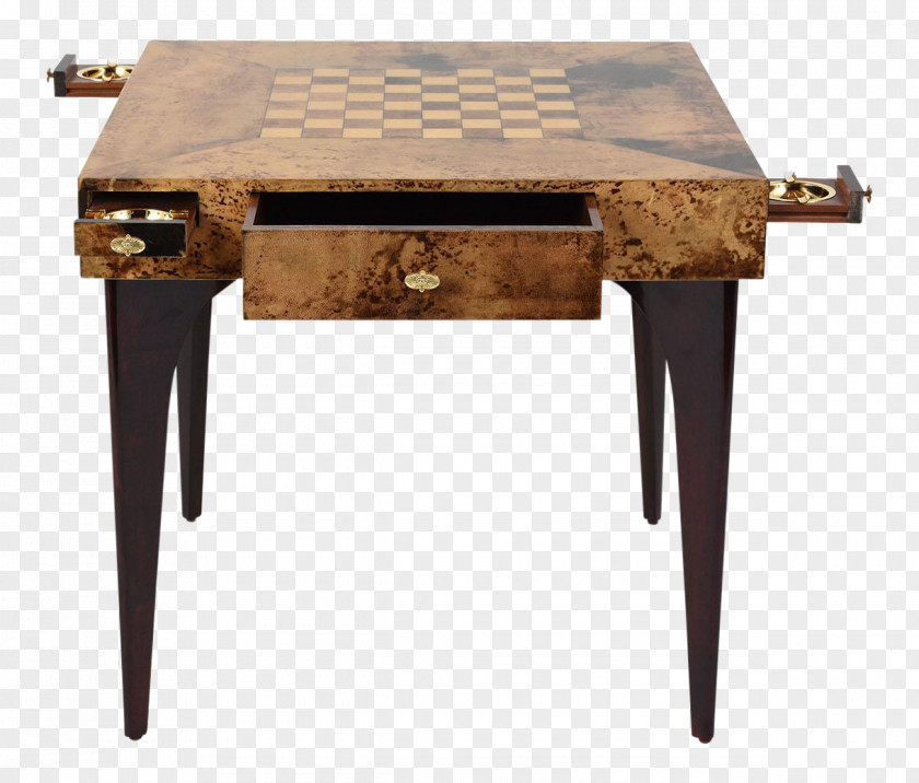 Antique Table Chess Wood Veneer Burl PNG