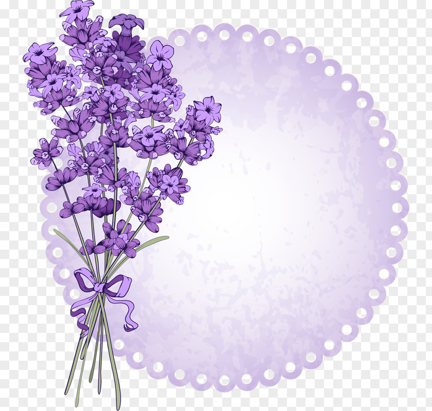 Lavender English Flower Clip Art PNG