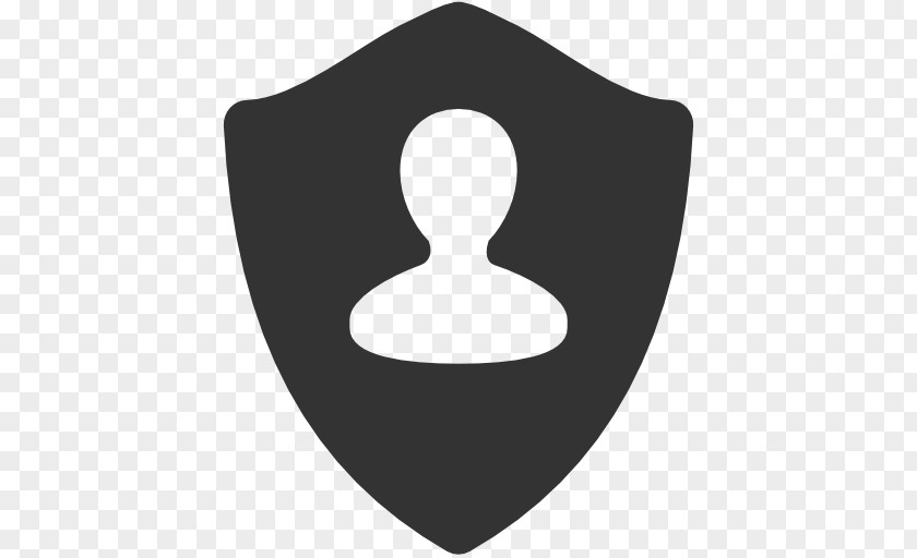 Security Icon Black & White User Download PNG