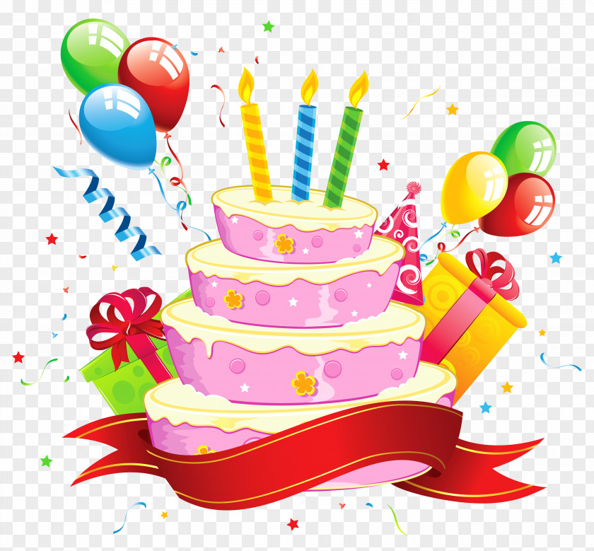 Birthday Cake Party Clip Art PNG