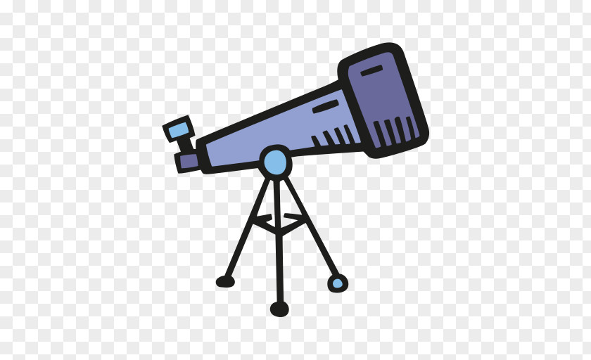 Hand Drawn Color Telescope PNG