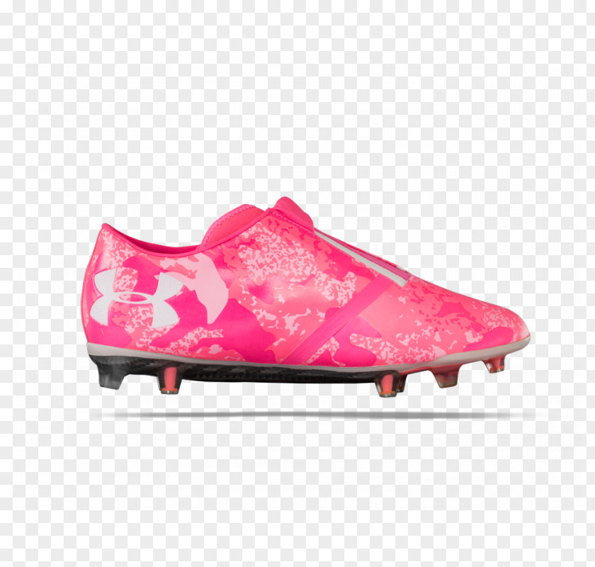 Pink Under Armour Tennis Shoes For Women Shoe Football Boot UA ClutchFit Force 2.0 FG Soccer Cleat (Neon Coral/White) PNG