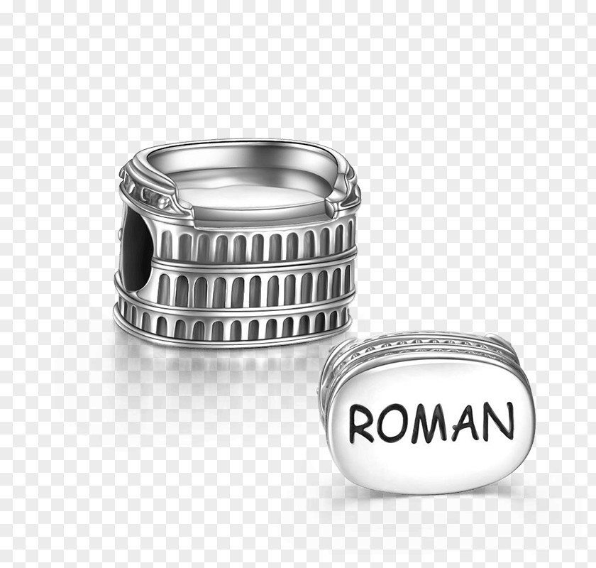 Triumphal Arch Ring Colosseum Silver Charm Bracelet Pandora PNG