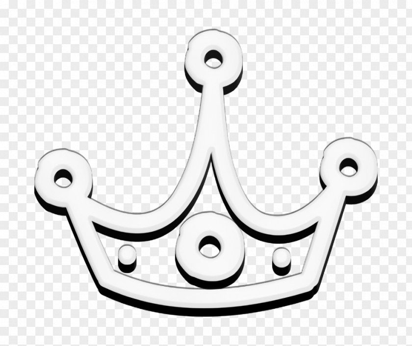 Crown Hand Drawn Outline Icon PNG