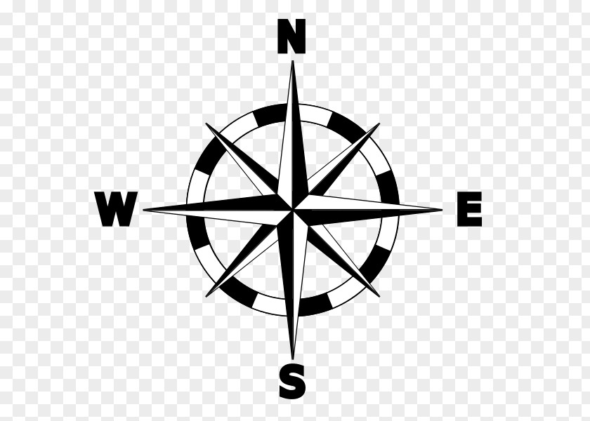 Compass North Rose Map Clip Art PNG