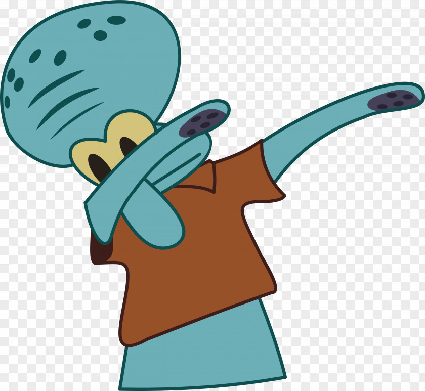 Dabbing Santa Squidward Tentacles Dab Patrick Star Dance PNG