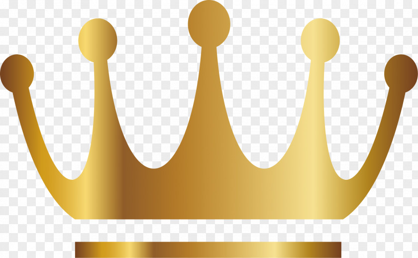 Vector Hand-painted Gold Crown PNG