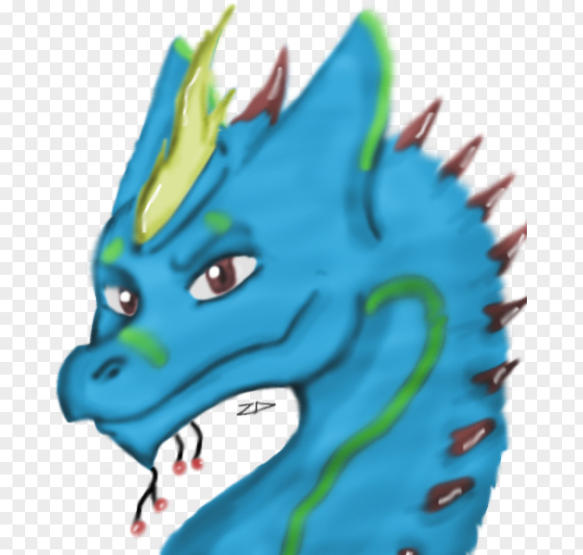 Dragon Organism Electric Blue PNG