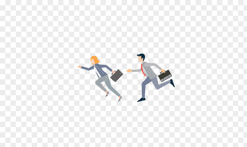 Business Men And Women In Are Racing Businessperson Woman Illustration PNG