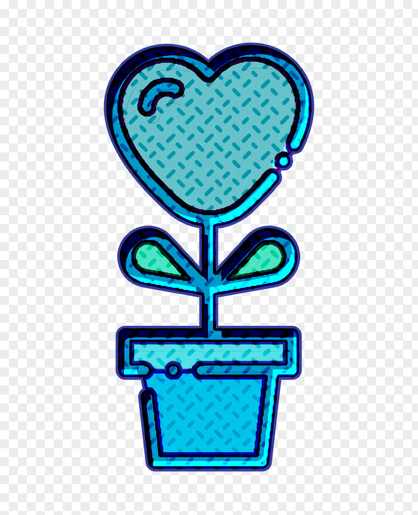 Electric Blue Turquoise Heart Icon Love Marriage PNG