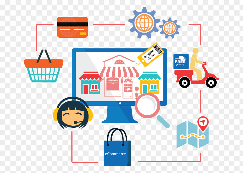 House Shopping Digital Marketing Background PNG