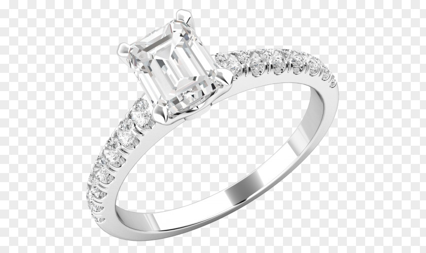 Ring Diamond Cut Engagement PNG
