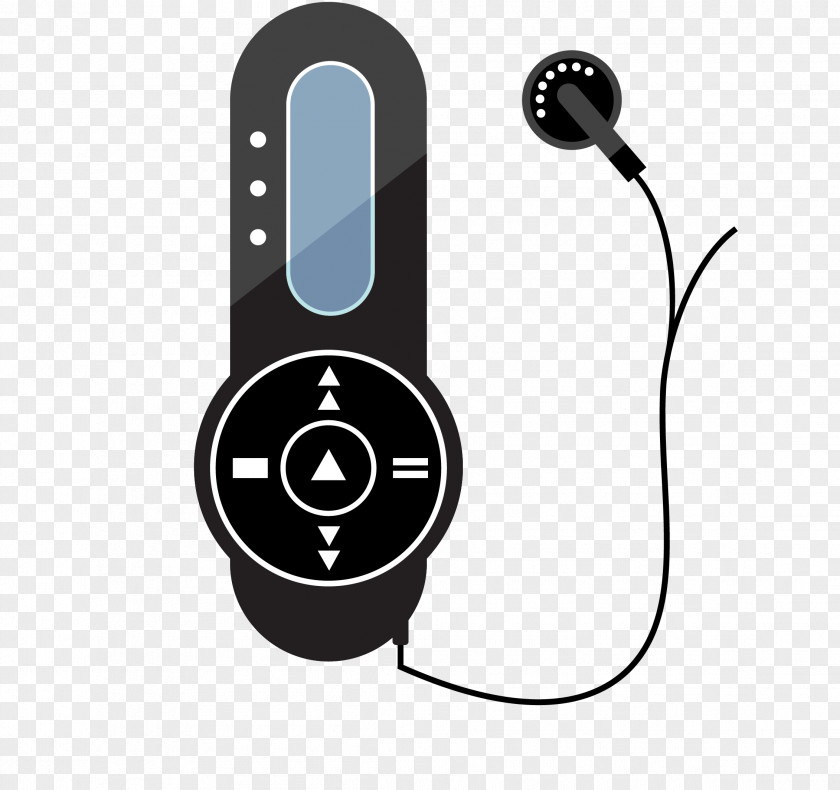 Headphones Music MP3 Player PNG player, Black Radio clipart PNG