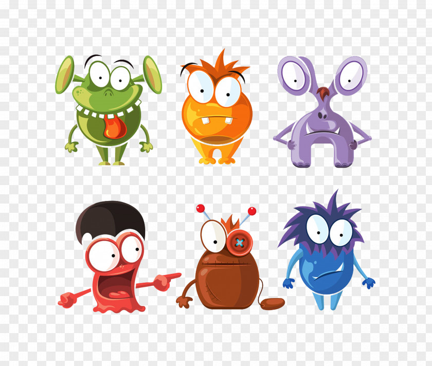 Monster Combination Alien Cartoon Character PNG