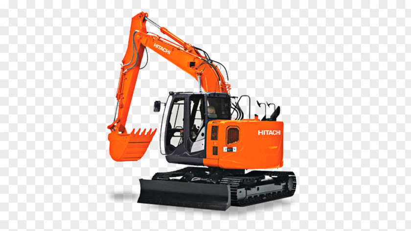 Excavator Machine Crane Hitachi Equipment Rental PNG