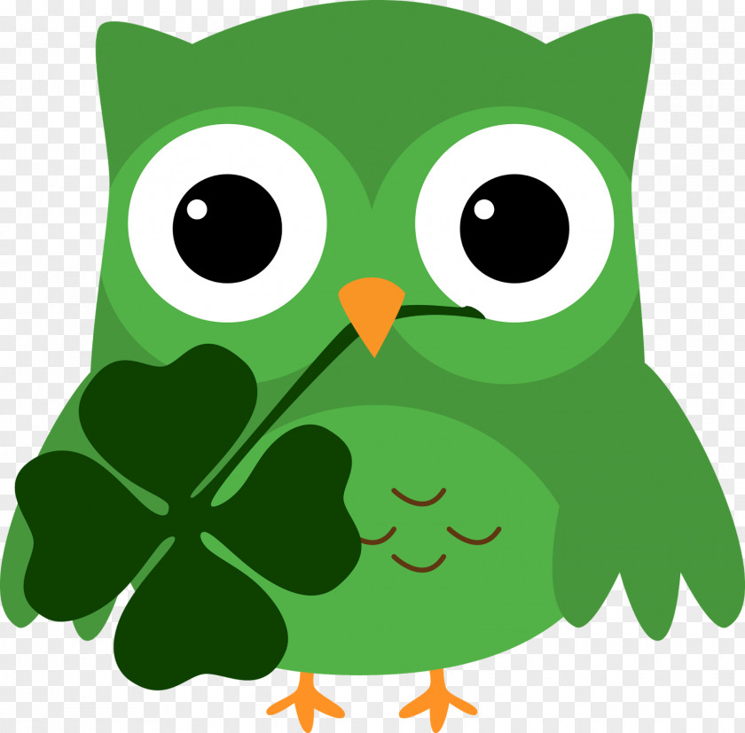 Happy St Patricks Day Birthday Cake Owl Clip Art PNG
