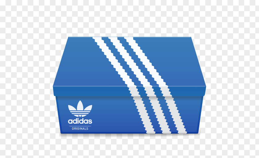 Adidas Shoebox Blue Box Brand Material PNG