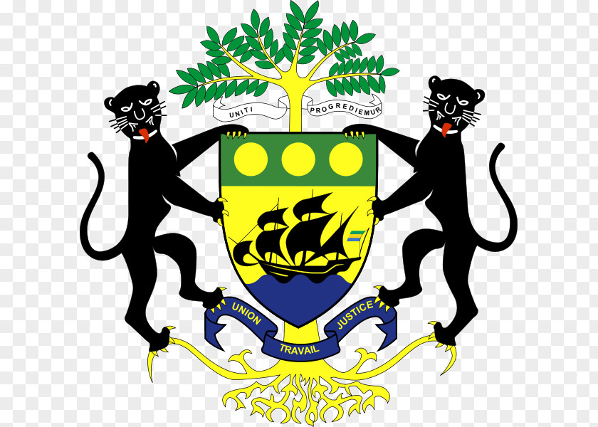 Flag Coat Of Arms Gabon Crest PNG