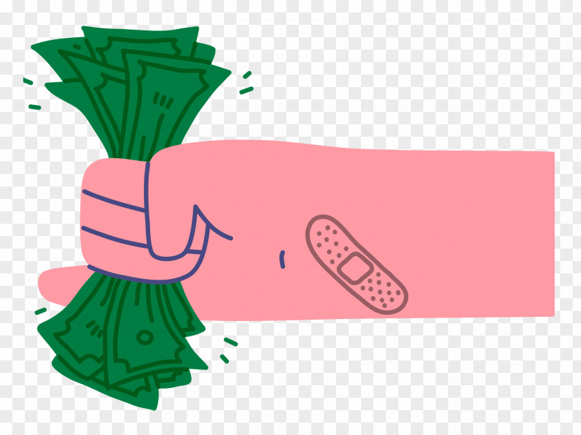 Hand Holding Cash PNG