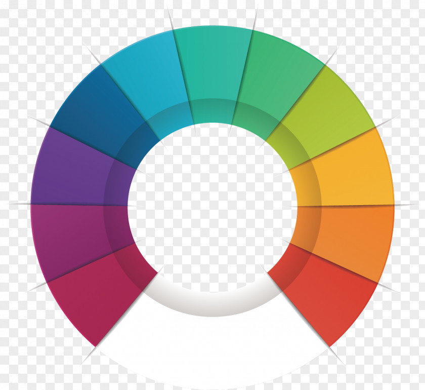 Vector Creative Element PPT Circle Pie Chart PNG
