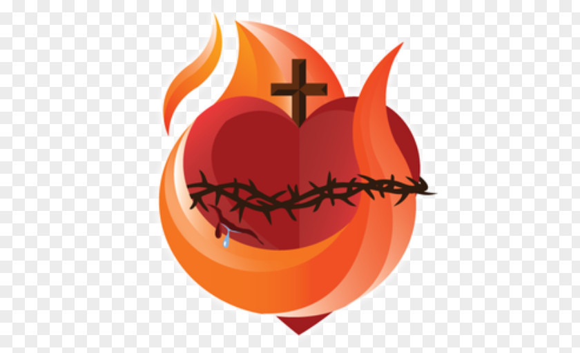 Flame Heart Sacred Christianity God PNG