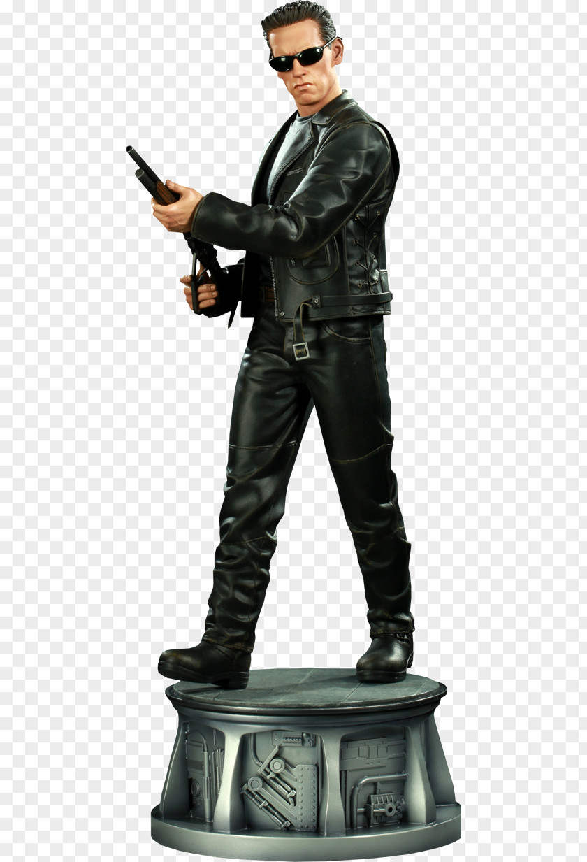 Sideshow Collectibles Terminator 2: Judgment Day Arnold Schwarzenegger Statue PNG