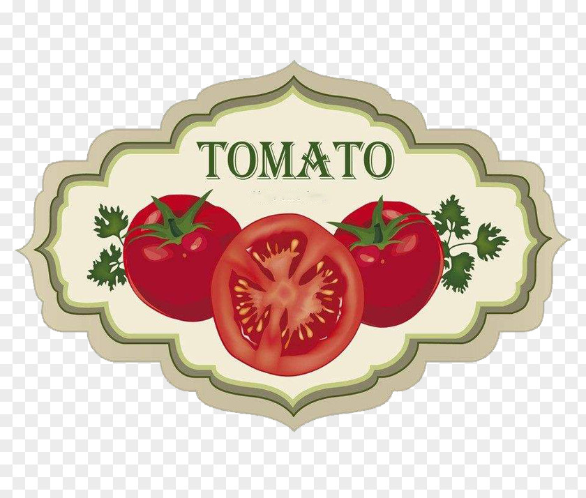 Tomato Design Sauce Label Ketchup PNG