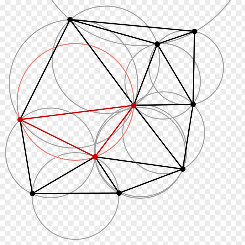 Triangle Point Delaunay Triangulation Voronoi Diagram Geometry PNG