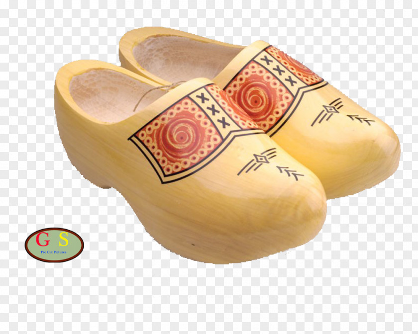 Clog Shoe Netherlands Yellow Delftware PNG