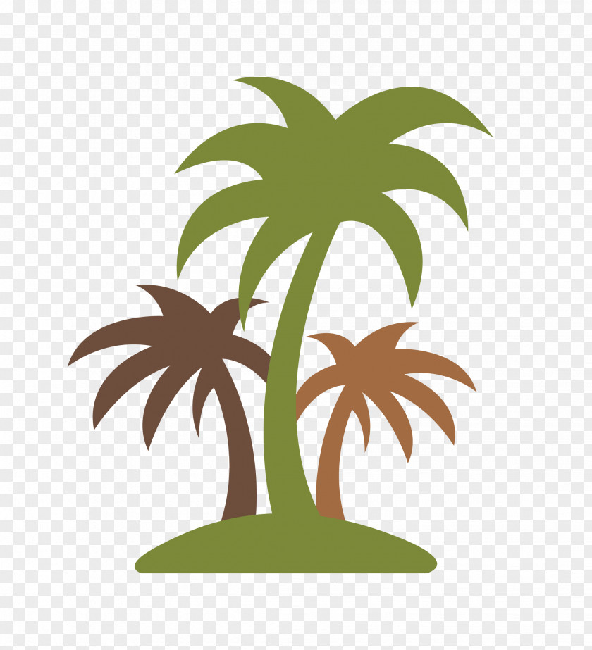 Coconut Tree Cartoon Vector Material Arecaceae Clip Art PNG