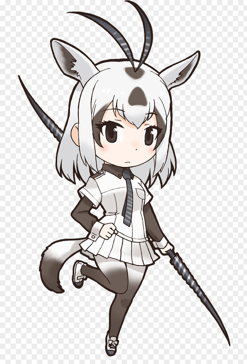 Kemono Friends Arabian Oryx Gemsbok African Wild Dog Tasmanian Devil PNG