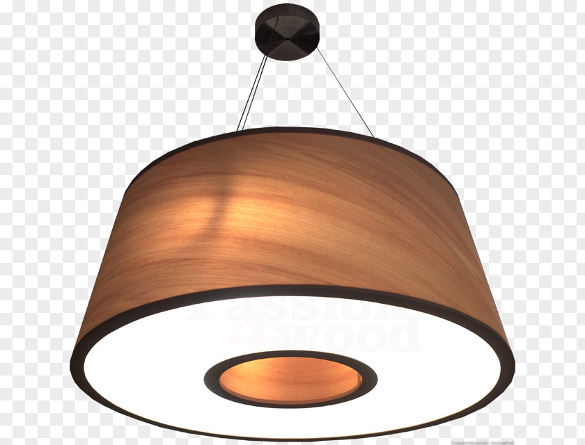 Light Pendant Wood Veneer Fixture PNG