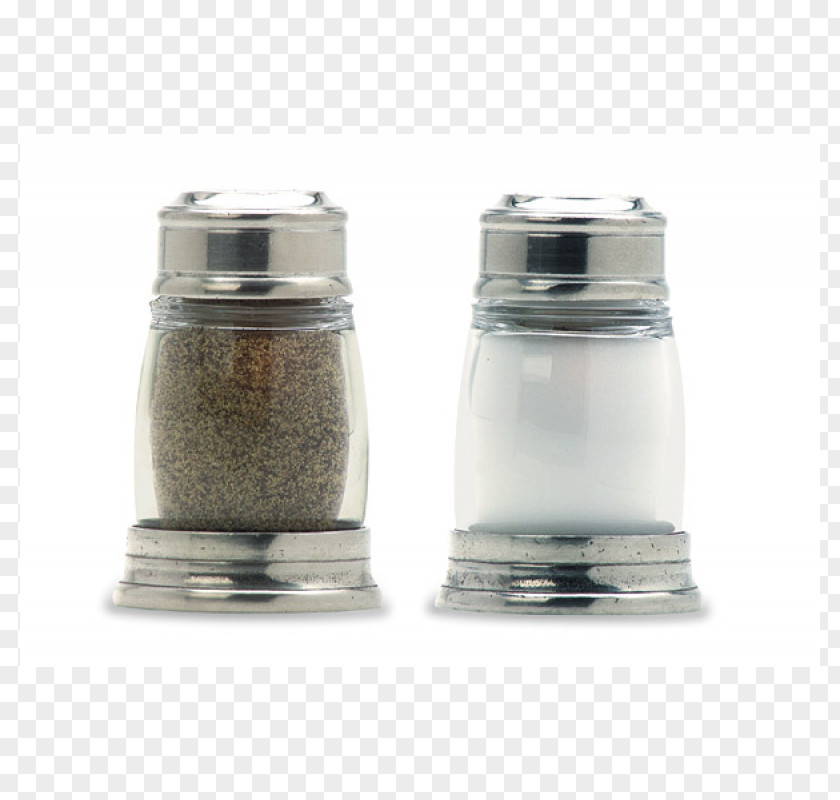 Salt And Pepper Shakers Black Glass Ceramic PNG