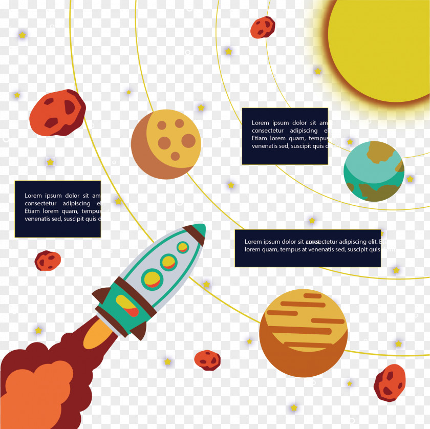 Vector Painted Outer Space Rocket Euclidean Universe PNG